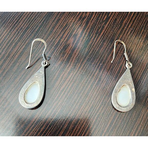 Mother of Pearl Sterling Silver Earrings – Timeless Elegant Jewelry - Picture 6 of 8